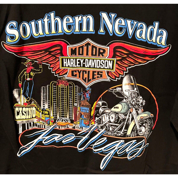 Harley Davidson Las Vegas Southern Nevada Shirt Sz XL Hanes Beefy-T