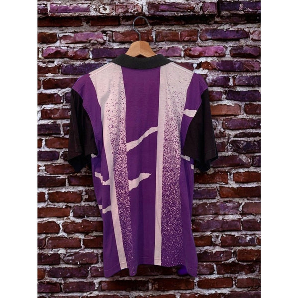 Nike Challenge Court Andre Agassi Purple Voltage Polo Shirt Mens L 1991 Vintage