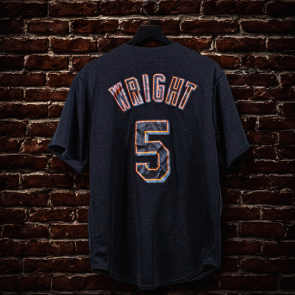 New York Mets David Wright #5 Majestic Black Alt Jersey USA Made Sz. M Rare