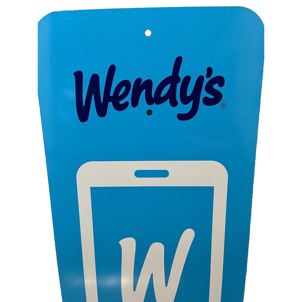 Wendy's Metal Restaurant Mobile Order Parking Sign Direct From Store