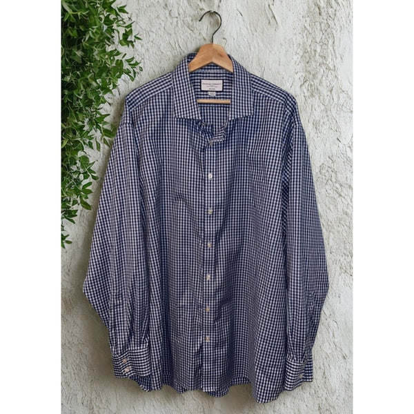 Charles Tyrwhitt Dress Shirt Non Iron Classic Fit Check Men's 19/37