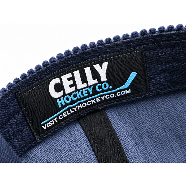 University of Maine Black Bears Celly Hockey Co Corduroy Snapback Hat Cap Navy
