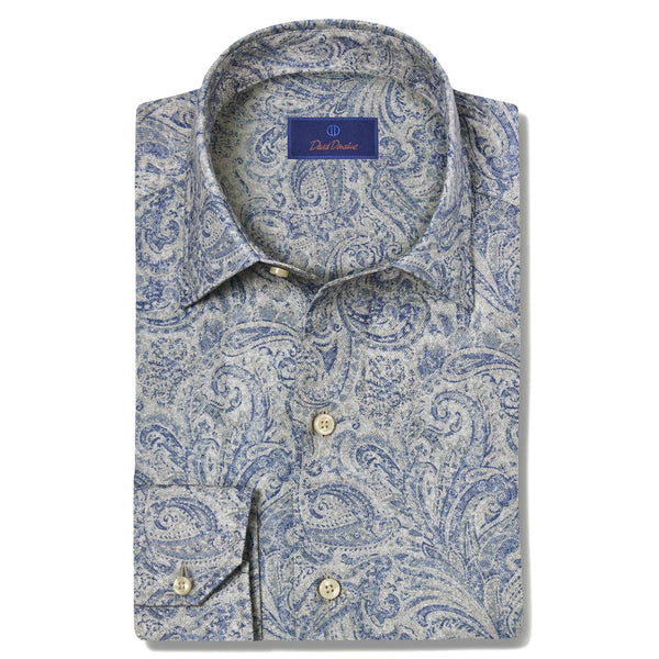 David Donahue Paisley Print Sport Shirt Men's M NWT MSRP $165
