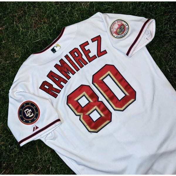 Washington Nationals 2008 Ismael Ramirez Game Worn Jersey Inaugural Season Sz 48