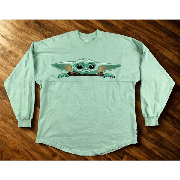 Disney Star Wars Mandalorian Grogu Baby Yoda Spirit Jersey Green 2XL XXL
