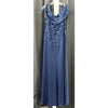 MGNY 72615 Embroidered Bodice Off The Shoulder Dress Navy Sz. 16 (Sample)