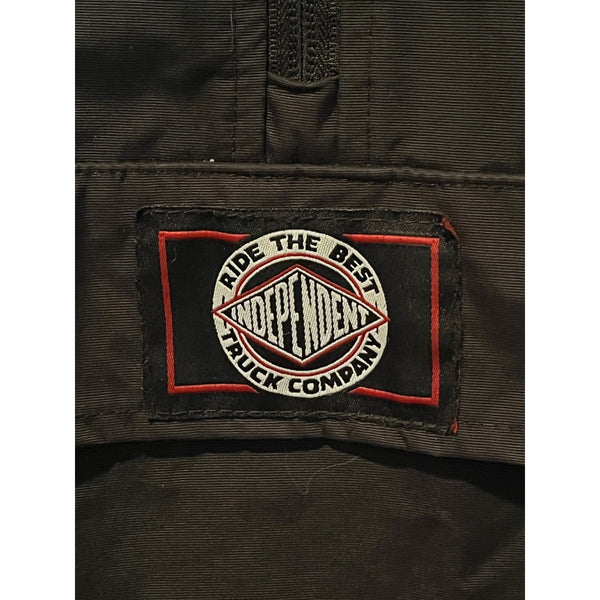 Independent Truck Company Y2K Anorak Windbreaker Jacket Mens XL Black Hooded ITC