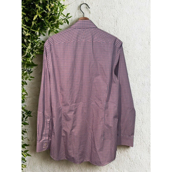 Charles Tyrwhitt Dress Shirt Non Iron Extra Slim Fit Check Men's 16/35