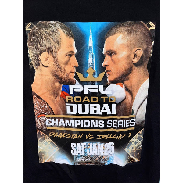 PFL Road to Dubai Champions Series Dagestan vs Ireland 2 Shirt Takedown Sz L