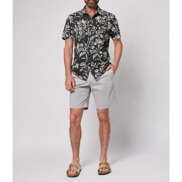 Faherty Short Sleeve Knit Seasons Shirt Men's L Organic Cotton Floral MSRP $130