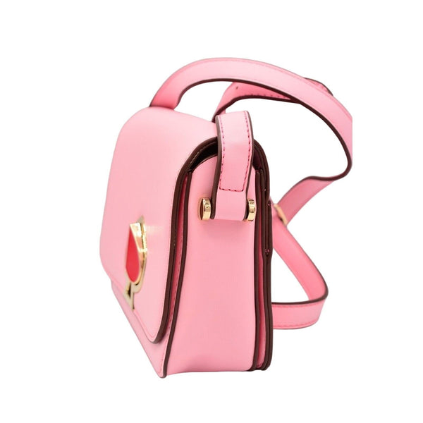 Kate Spade NY Nicola Twistlock Shoulder Bag Rococo Pink Heart RARE Sample