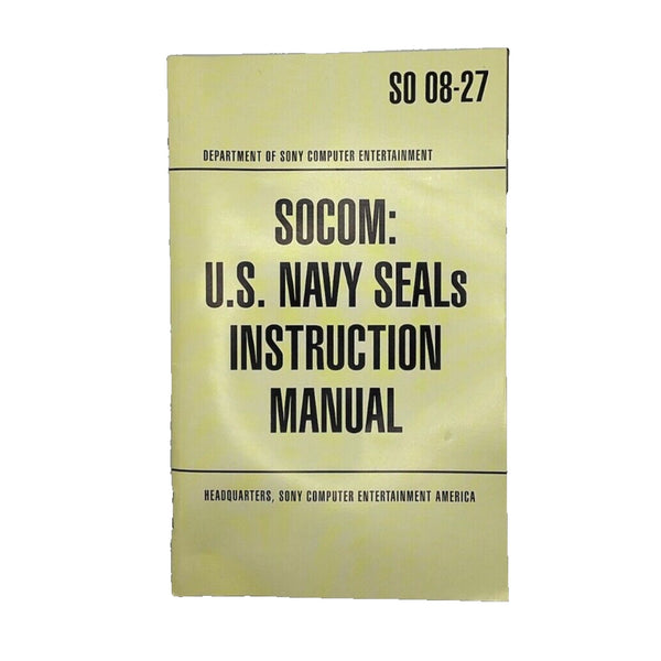 SOCOM: U.S. Navy SEALS (Sony PlayStation 2, 2002) Tested With Manual