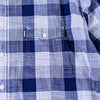 Barbour Tailored Fit Plaid Button Shirt Men's XL Blue White Cotton Long Sleeve