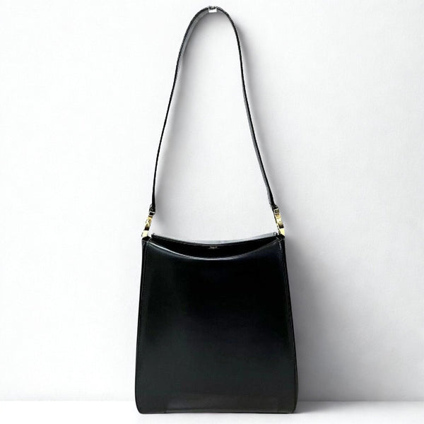 Salvatore Ferragamo Gancini B218165 Made In Italy Leather Shoulder Bag