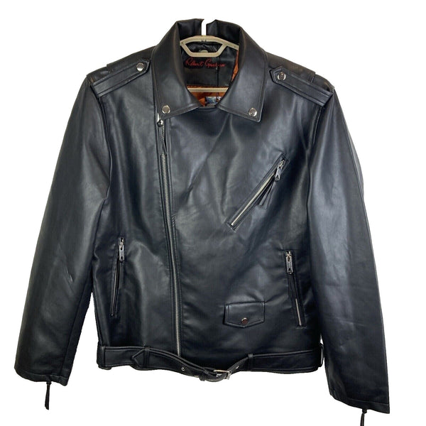 Robert Graham Racer Lined Jacket Black RGF22R86 $268 Zippers Biker Club Size 2XL
