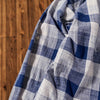 Barbour Tailored Fit Plaid Button Shirt Men's XL Blue White Cotton Long Sleeve