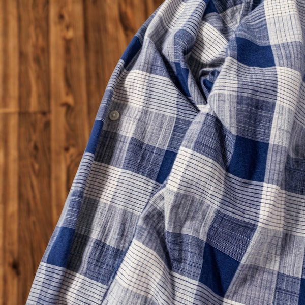 Barbour Tailored Fit Plaid Button Shirt Men's XL Blue White Cotton Long Sleeve