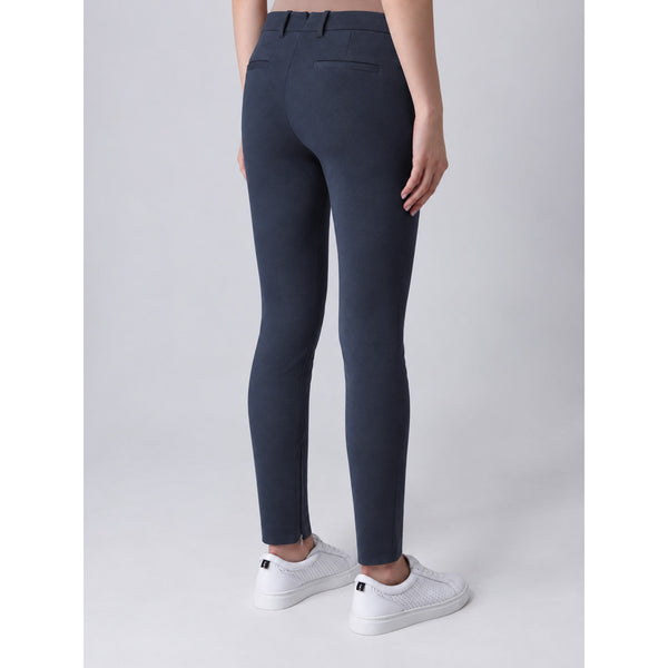 Loro Piana Women’s Cotton Stretch Slim Pants Black Italy Sz 48 US 12 36x26