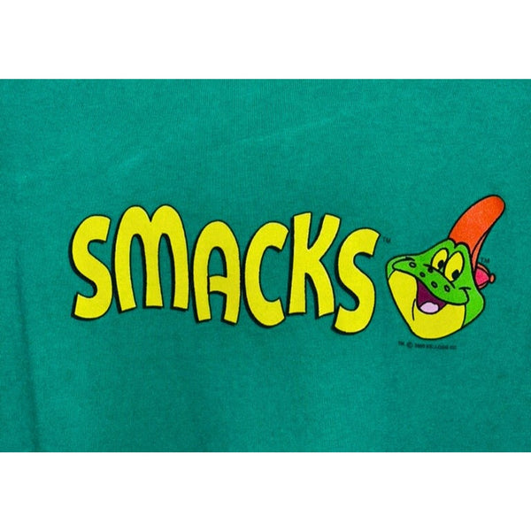 Kellogg’s Smacks Frog T-Shirt Green XL Fruit of the Loom USA Fabric Vintage 2000