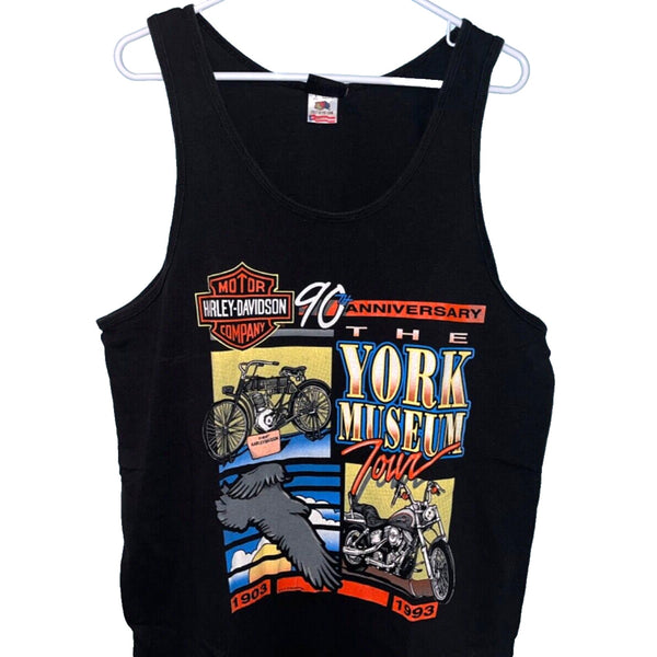 Harley Davidson 90th Anniversary York PA Museum Tour Tank Large Vintage 1993