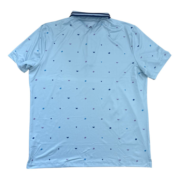 Redvanly Langham Performance Golf Polo Shirt Men’s M Breeze Blue R2415 NWT