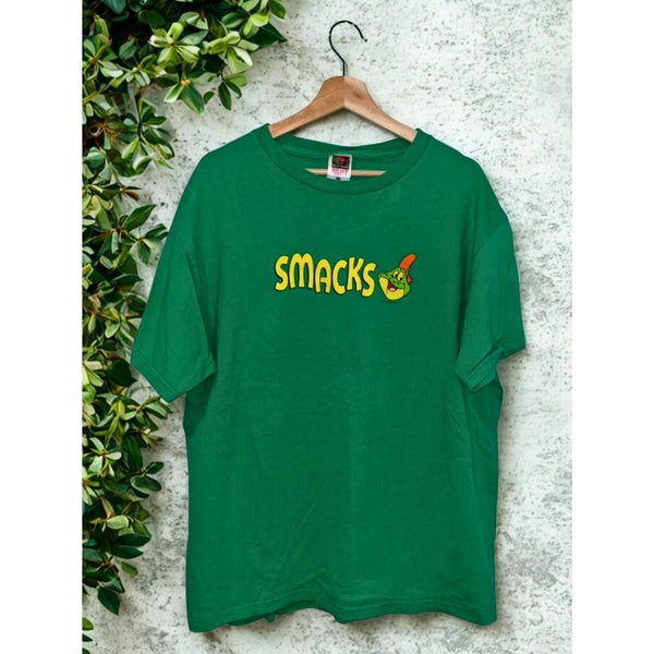Kellogg’s Smacks Frog T-Shirt Green XL Fruit of the Loom USA Fabric Vintage 2000