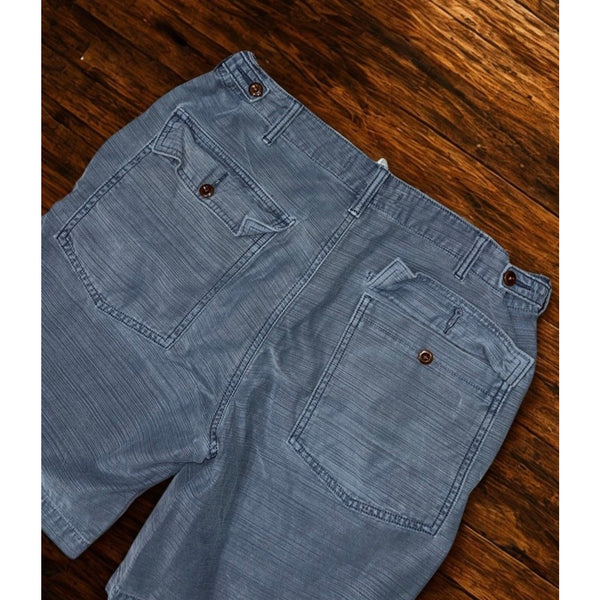 Outerknown Voyager Utility Shorts Mens 32 Blue Organic Cotton Military Casual