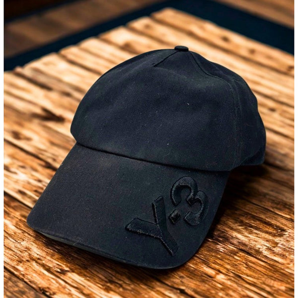 Adidas Y-3 Yohji Yamamoto Logo Cap Black Size M (58cm) Japan Designer Hat Rare