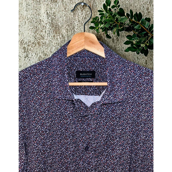 Bugatchi OoohCotton Tech 8-Way Stretch Shirt Sz. L Orchid Button Up Long Sleeve