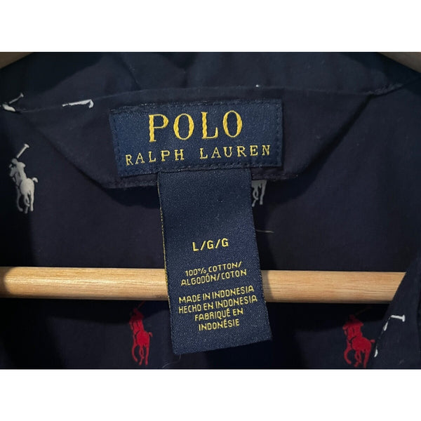 Polo Ralph Lauren Allover Pony Short-Sleeve Pajama Top Sz. L