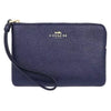 Coach F54626 Crossgrain Leather CornerZip Wristlet Midnight NWOT MSRP $88
