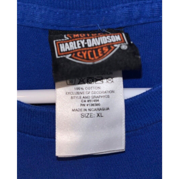 Harley Davidson Portsmouth, Virginia Marines Blueprint XL Rare Biker T Shirt Tee