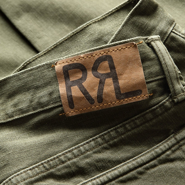 RRL Ralph Lauren Slim Fit Selvedge Denim Jeans Green 36x32 NWT RARE