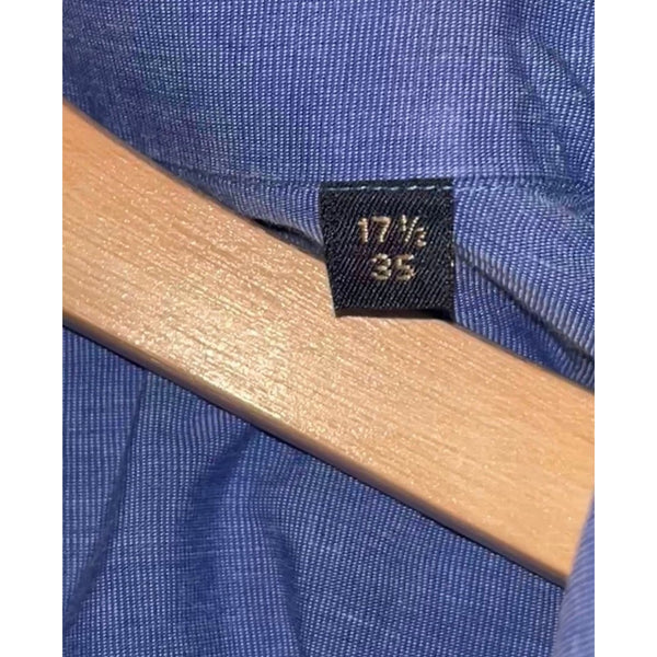 Gitman Bros Blue Oxford Button Up Shirt Mens 17.5 35 USA Long Sleeve Vintage
