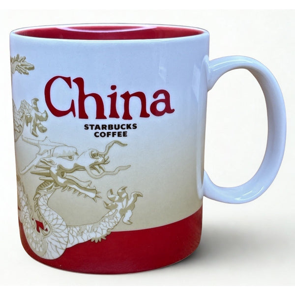 Starbucks China Global Icon City Mug 2013 Collector Series 16oz Red White