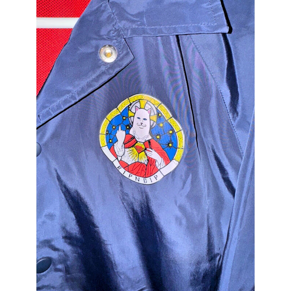 RIPNDIP Stained Glass Coaches Jacket Sz. M EUC RARE