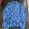 Lululemon Surge Warm Half Zip Pullover Blue Camo Rulu Running Gym Mens XL