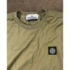 Stone Island Compass Logo Patch Olive Green Long Sleeve T-Shirt Mens L Authentic