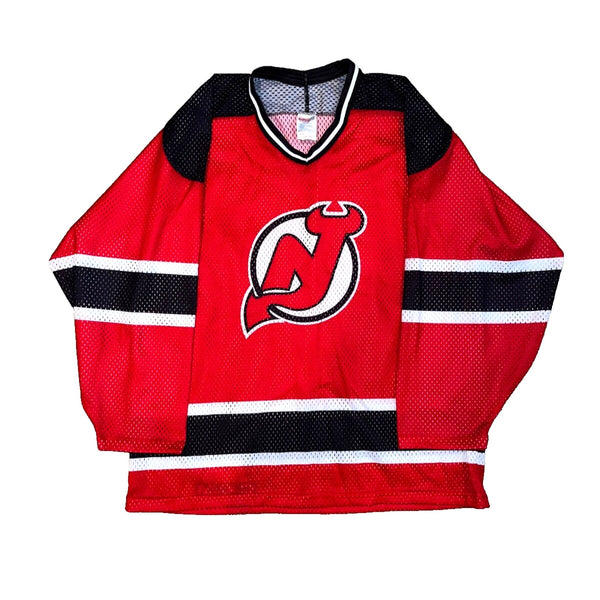 New Jersey Devils CCM NHL Away Jersey Blank Red Mesh L Sports Hockey Vintage