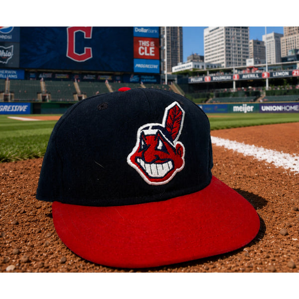 Cleveland Indians New Era Diamond Collection Pro Model Hat 6 3/4 USA Vintage