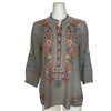 Johnny Was Bethanie Embroidered Rayon Floral Tunic Top Women Size 2XL C28318-4