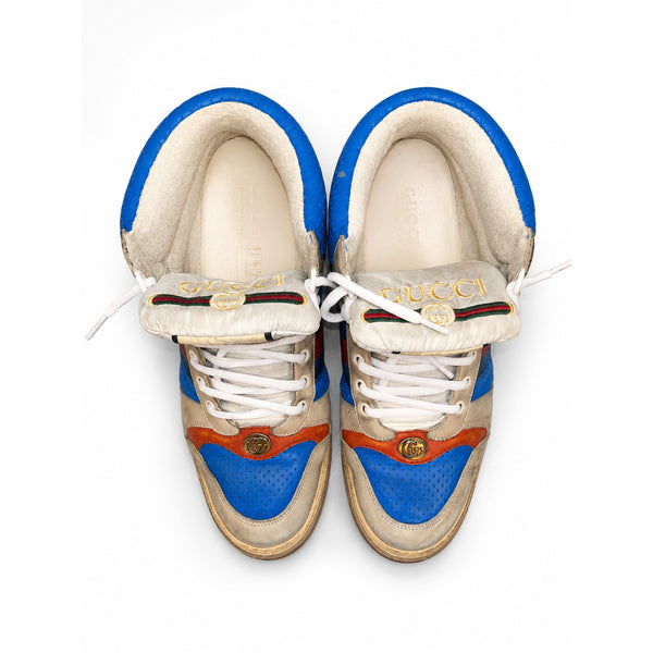 Gucci Screener High Blue 563485 0YI30 9561 Sneakers Men’s Size 9 Authentic EUC