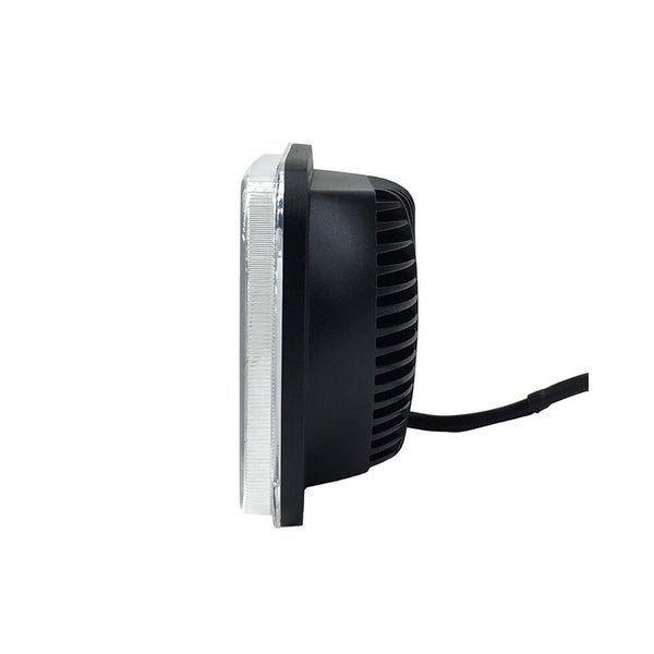 Quake LED QTE462 5x7" Headlight 39 Watt High/Low Half Halo 1984-1993 Jeep YJ/XJ