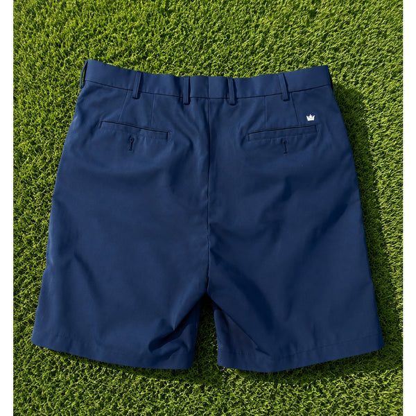 Peter Millar Crown Sport Salem Performance Shorts Mens 38 Blue Golf Wicking 9"