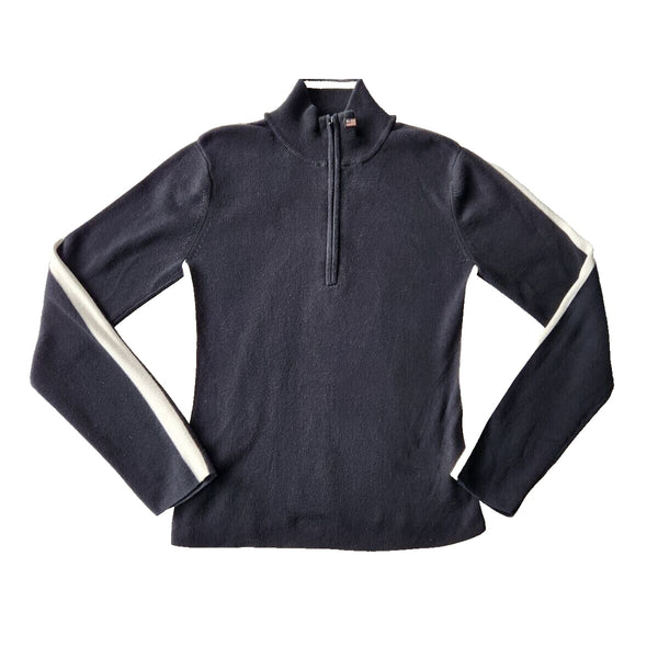 Ralph Lauren Polo Jeans Co RL67 Sweater Women S 1/4 Zip Mock Neck Vtg