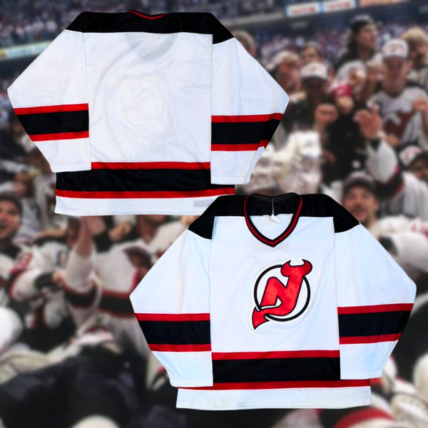 New Jersey Devils CCM NHL Home Jersey Blank White Red XL Sports Hockey Vintage