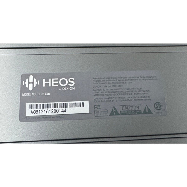 Denon HEOS AVR 5.1 Channel Home Theater Receiver Wireless HiFi Silver Open Box