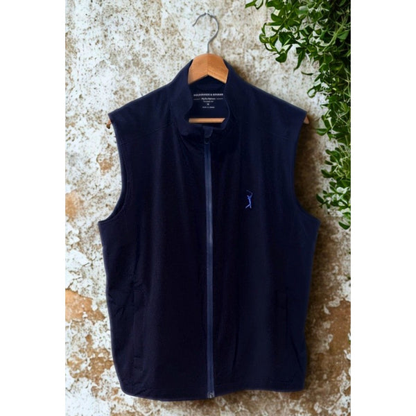 Holderness & Bourne The Players Conrad Vest M Navy Full Zip Stretch NWOT