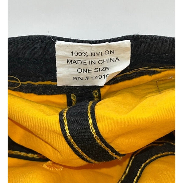 Topo Designs Yellow Nylon Strapback Ball Cap Gorpcore Hiking Running Hat EUC