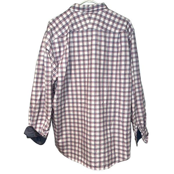 Charles Tyrwhitt Cotton Blend Button Down Shirt Checkered Men's Sz. XL